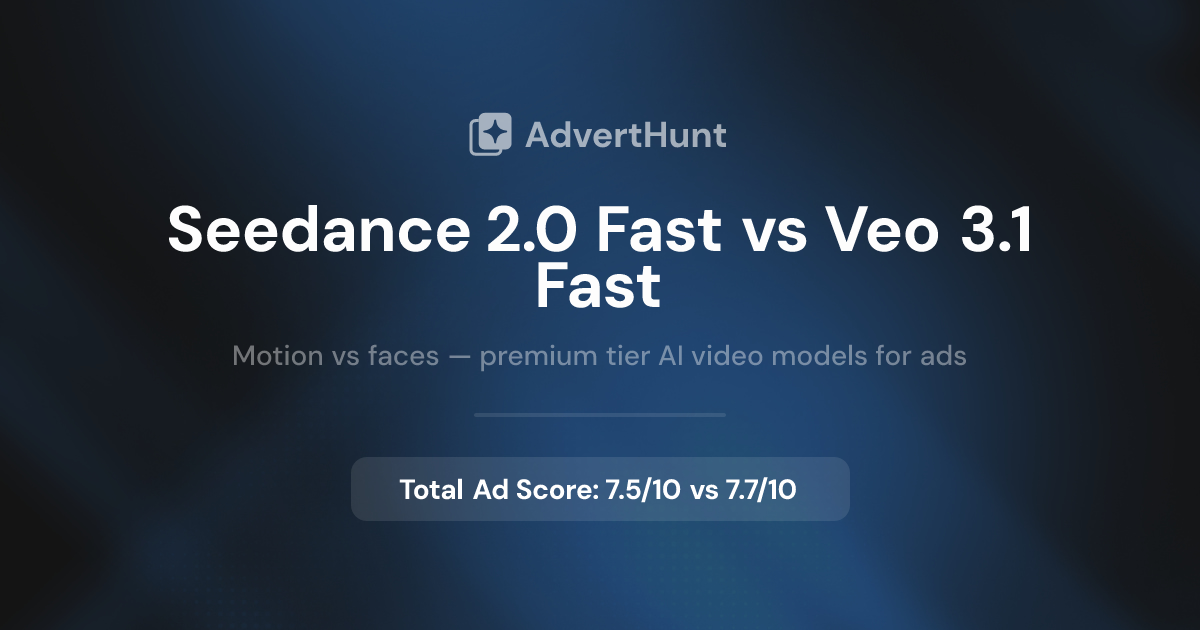 Seedance 2.0 Fast vs Veo 3.1 Fast — Comparison | AdvertHunt